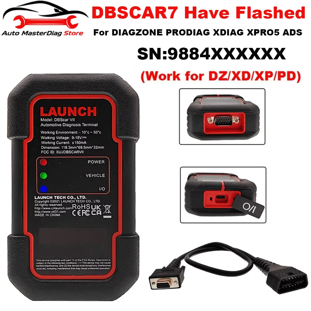 DBSCAR VII DBSCAR7 9884 Bluetooth Connector DBSCAR Scanner Support CANFD DOIP Protocols Tool DIAGZONE PRODIAG XDIAG XPRO5