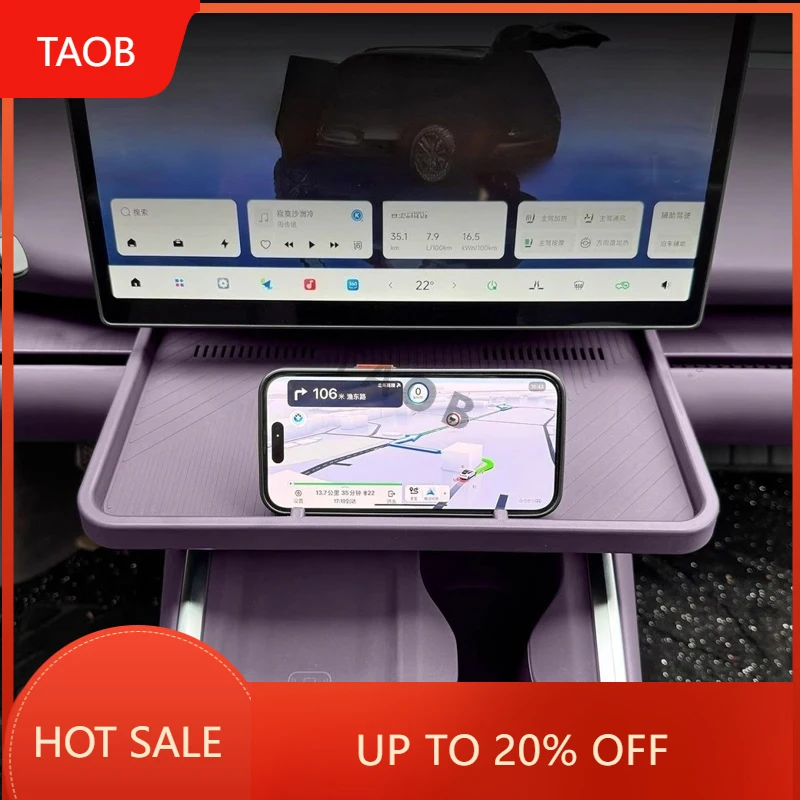 New High Quality For Leapmotor C10 C16 Center Console Small Table Board Passenger Seat Organizer Storage Tray Phone Holder Inter