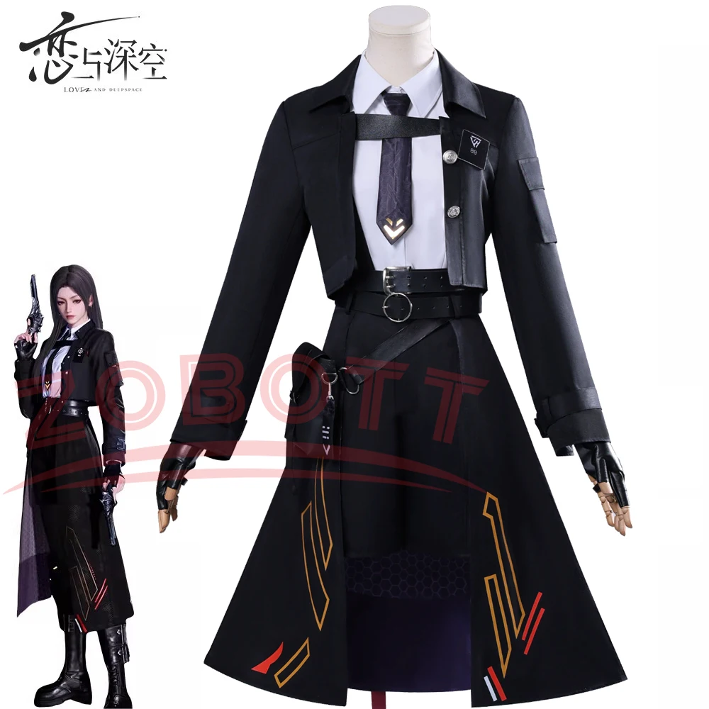 

Game Love And DeepSpace Player Cosplay Mc Outfit Costume Fight Hunter Uniform Suit Halloween Party Couple for Woman
