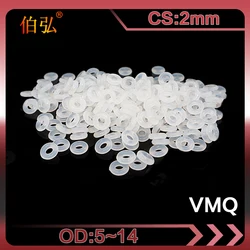 10PCS/lot Silicon Ring Silicone OD5/5.5/6/6.5/7/7.5/8/8.5/9/9.5/10/10.5/11/11.5/12/12.5/13/14*CS2mm O-Ring Seal Rubber Gasket-.-