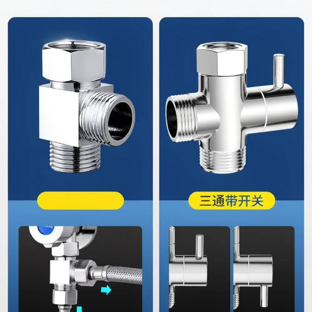 Three Way Water Splitter Connector For Kitchen Bathroom Faucet Adaptor For For LuYu Washing Machine Hose Pipe Fitting