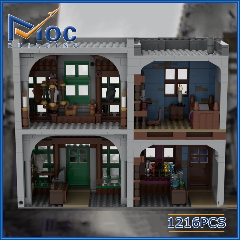 1216Pcs Classic Movie MOC Magical Menagerie Slug and Jiggers Building Blocks Castle Model DIY Assembly Brick Toy For Children