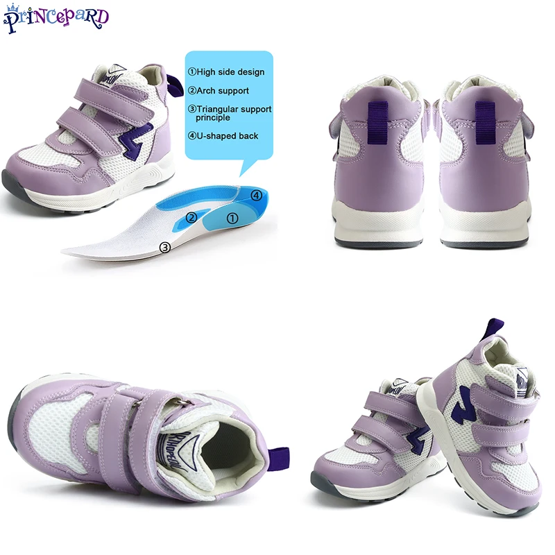 Orthopedic Corrective Shoes for Kids and Toddlers,Children High Top Boots with Ankle and Arch Support for Prevent Tiptoe Walking