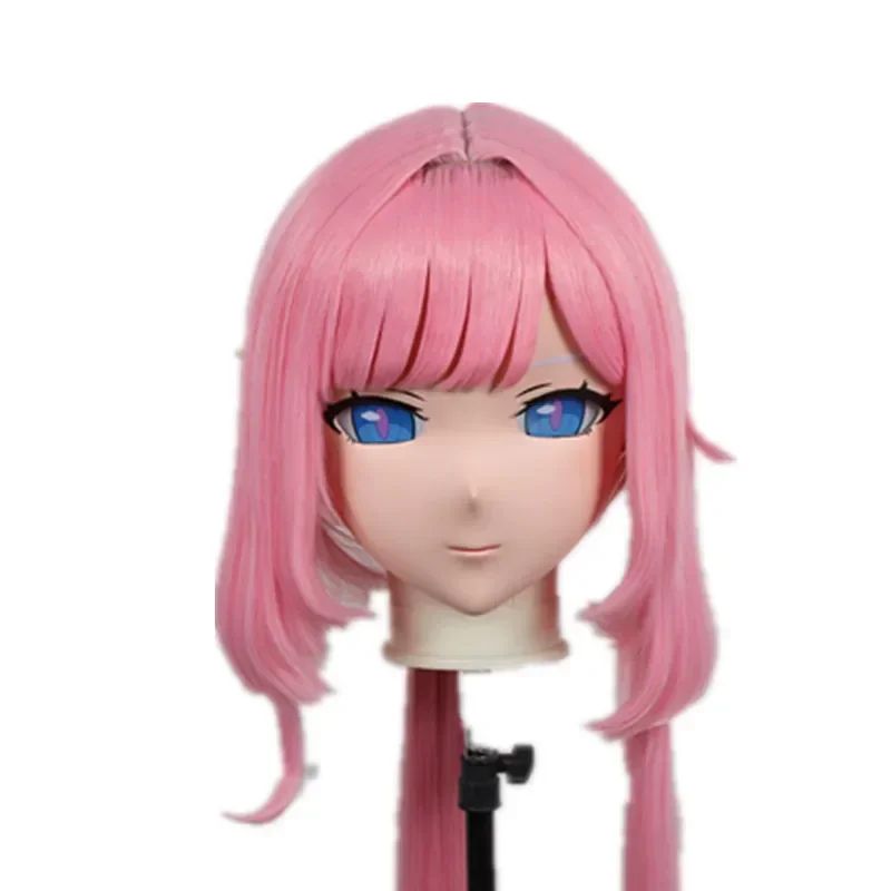 (B24) Handmade Custom Full Head Mask with Backshell Crossdressing Silicone Anime Game Honkai Impact Elysia Kigurumi Cosplay Mask