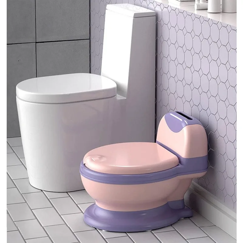 Advanced toilet trainingseatforchildren-realistic andcomfortable, equipped with detachable bowl, built-in paper towel dispenser,