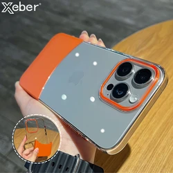 Luxury 2IN1 Hard Acrylic Transparent Protection Phone Case For iPhone 17 16 15 13 14 12 Pro Max Plus Shockproof Bumper Cover