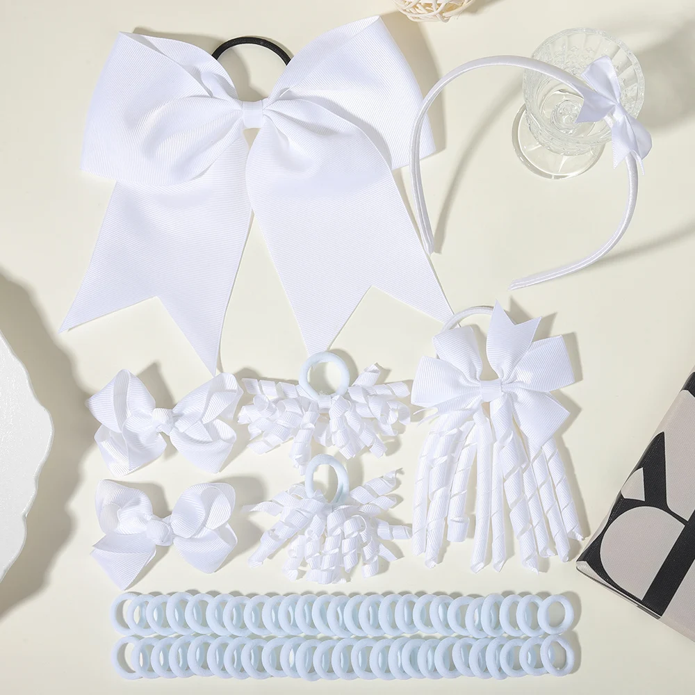 52/57-teiliges Mädchen-Haarschmuck-Set, für Kinder, Babys und Mädchen, Haarspangen, Stirnbänder und Stirnband-Dekorationen – Detail 10