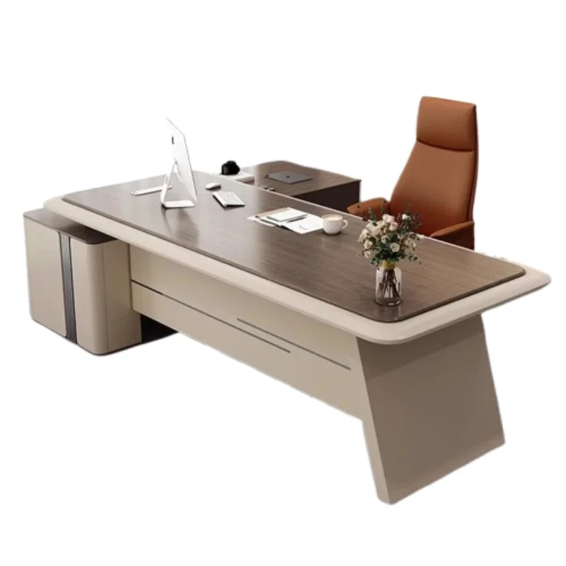 &-Filing Cabinets Boss Desk Storage Design Vintage Light Luxury High Quality High Quality Reception Mesa Escritorio Furniture