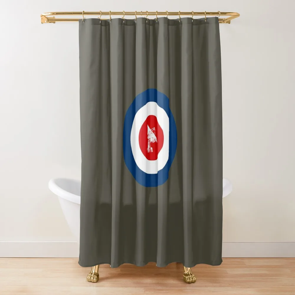 

Public Service Broadcasting - Spitfire Logo Shower Curtain Bathroom Fabric Bathroom Decor Curtain