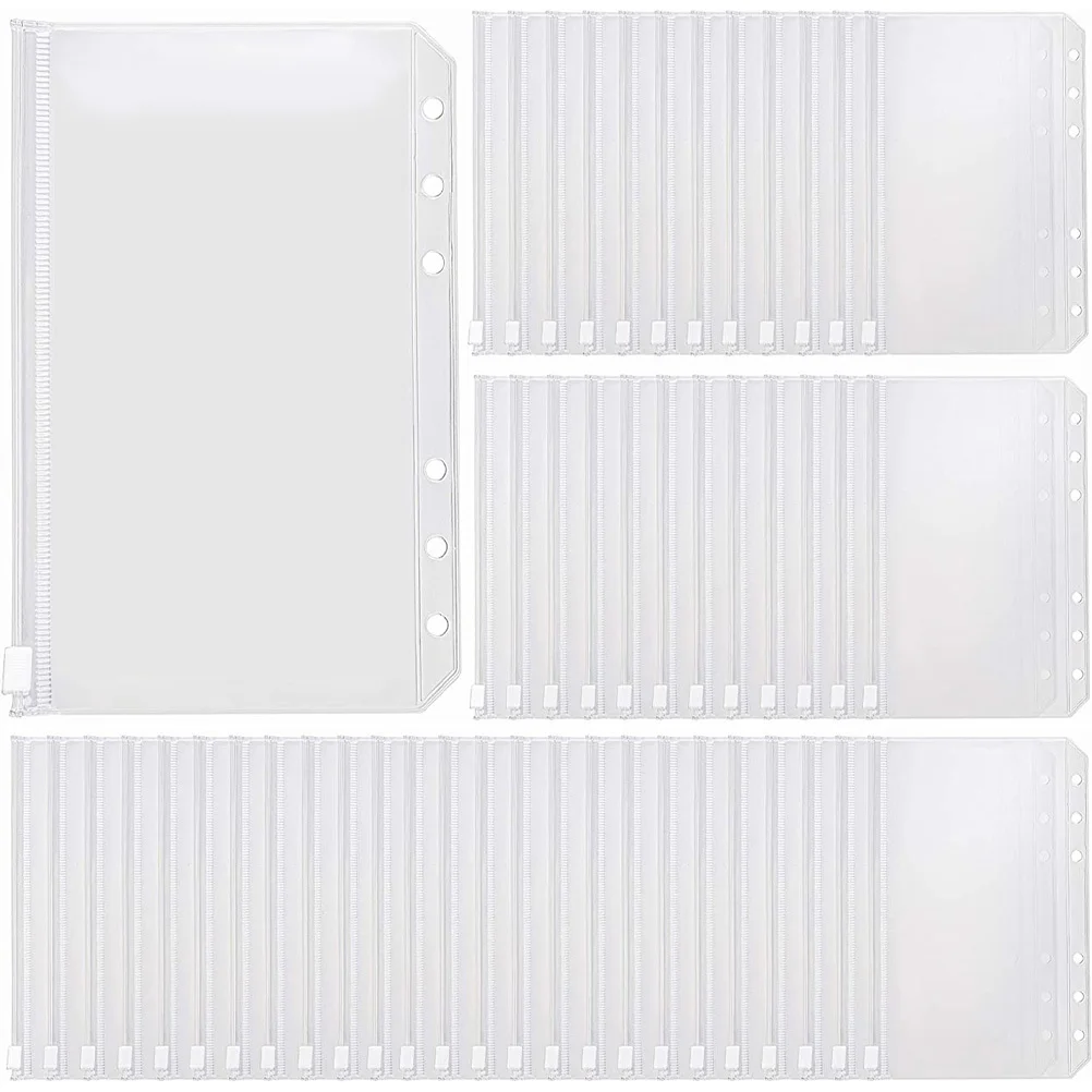 

50 шт. сумки для документов на молнии, очень толстые сумки на молнии формата А6, водонепроницаемые многоразовые папки-органайзеры для хранения файлов