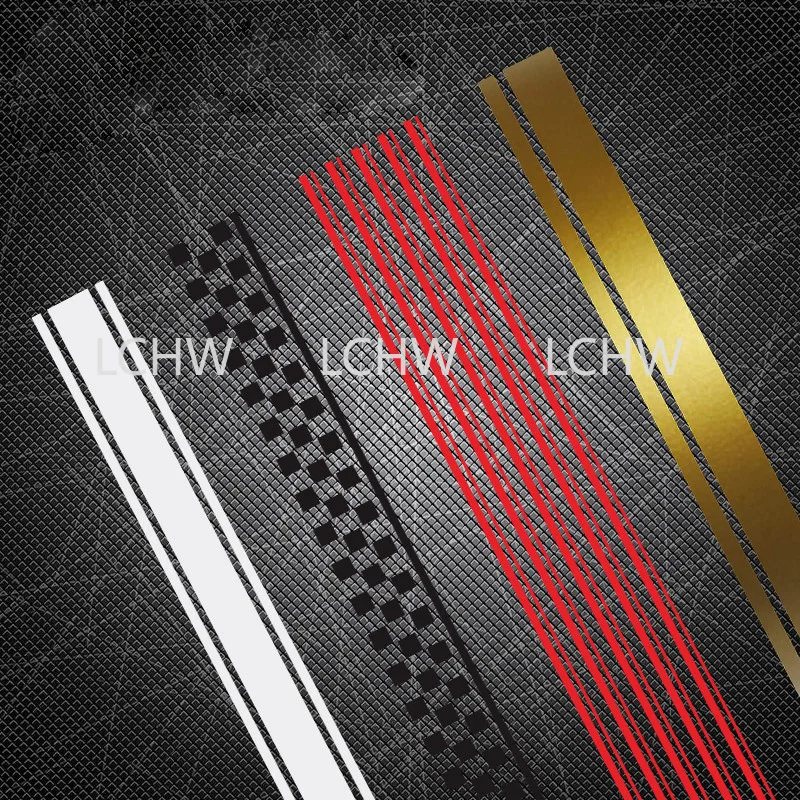 Car Styling JDM Racing Stripes Vinyl Stickers Checkered Flag Sport Motorcycle Fuel Tank Body Decals Waterproof
