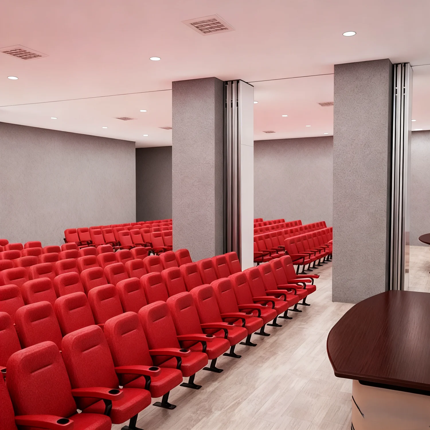 Electric Automatic Operable Partition Wall Embedding Sliding Design Wall Modernizing Office Layouts Adaptive Space Dividing