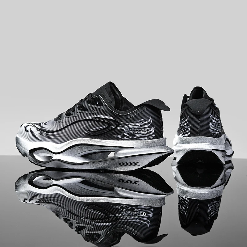 Herren-Freizeitsportschuhe, trendige Laufschuhe mit Tiger-Muster, Sportschuhe mit hohler Dämpfungsoptik, leichte, atmungsaktive Laufschuhe aus Mesh-Material, rutschfest und abriebfest, ideal für Jugendliche, Campus-Marathon-Training und Outdoor-Aktivitäten. – Detail 25