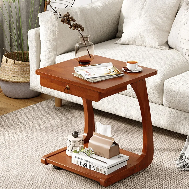 

trolley small coffee table bedside table removable side computer desk rack