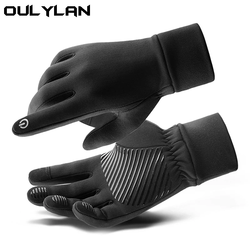 Non-slip Cycling Gloves All Refers to Touch Screen Warm Electric Bicycle men's  Women's Sports Running Gloves Autumn Winter