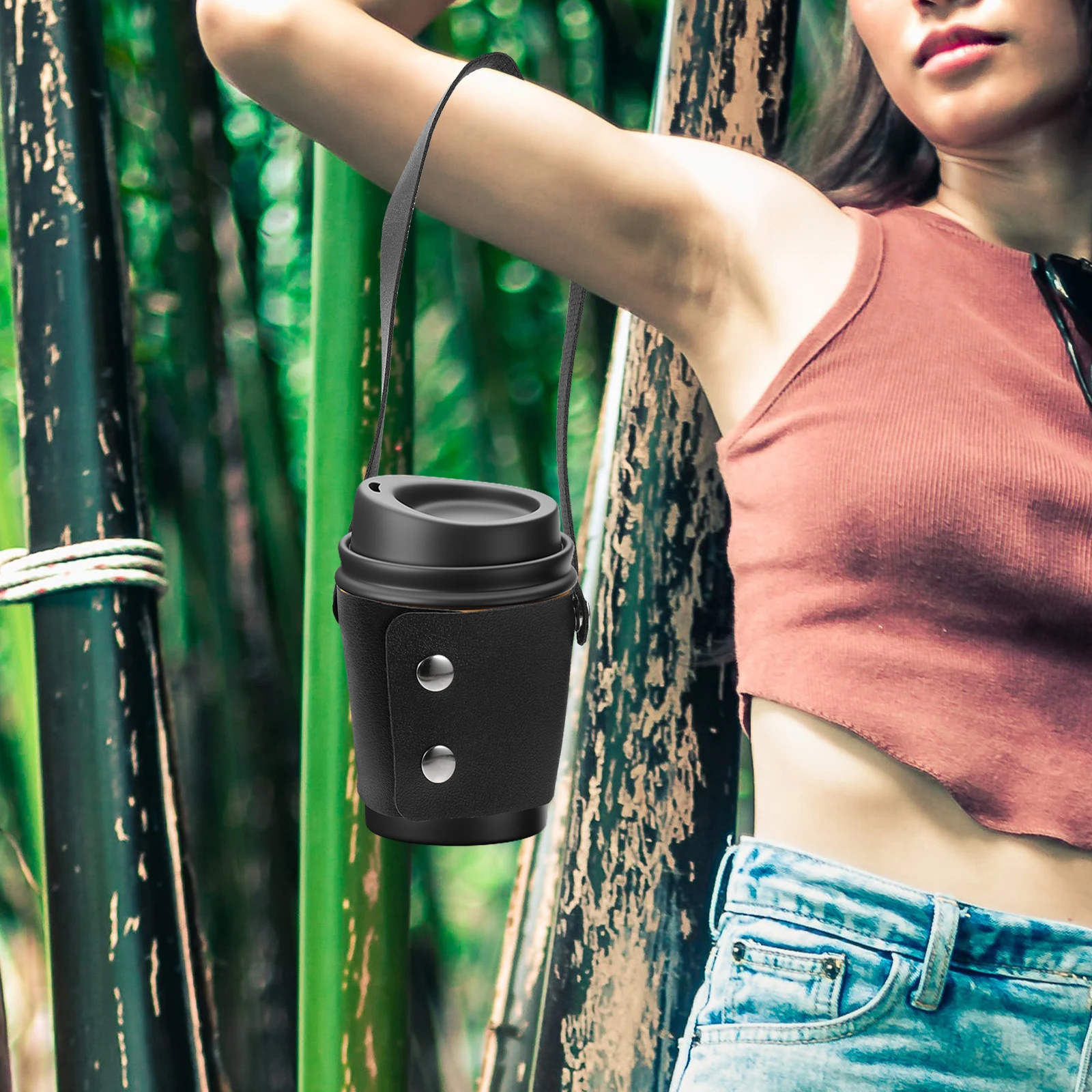 

Coffee Cup Sleeve Anti-Scald Handheld Carrier Portable Outdoor Water Bottle Strap Coffee Sleeve Cup Carrier