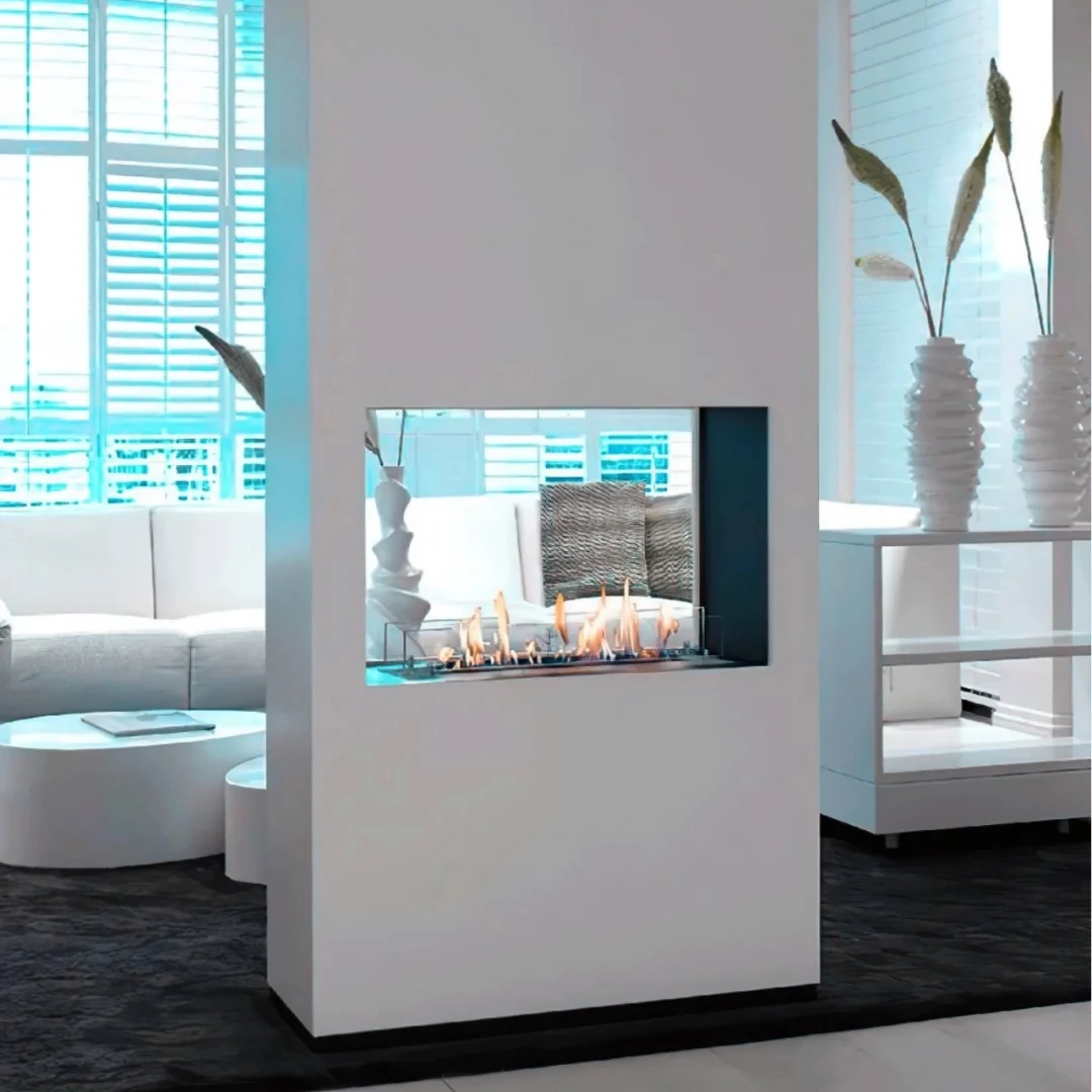 

tuya wifi bioethanol fire bio kamin electric rectangular smart modern fireplace burner