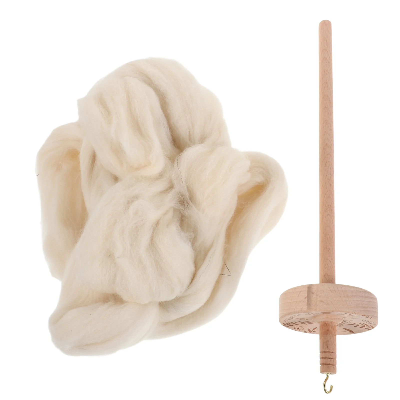 

1Set Drop Spindle Top 12.58inch Wooden Yarn Winder Hand Knitting Accessory Ergonomic Design for Smooth Yarn Spinning