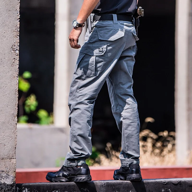 Imagem -02 - Oudadasi-calça de Carga Elástica Masculina Calça de Tubo Reto Ventiladores Militares Caminhada ao ar Livre Novo 2023