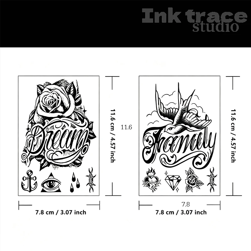 Waterproof Design Semi-Permanent Tattoos, Retro Graffiti Style Tattoo - 