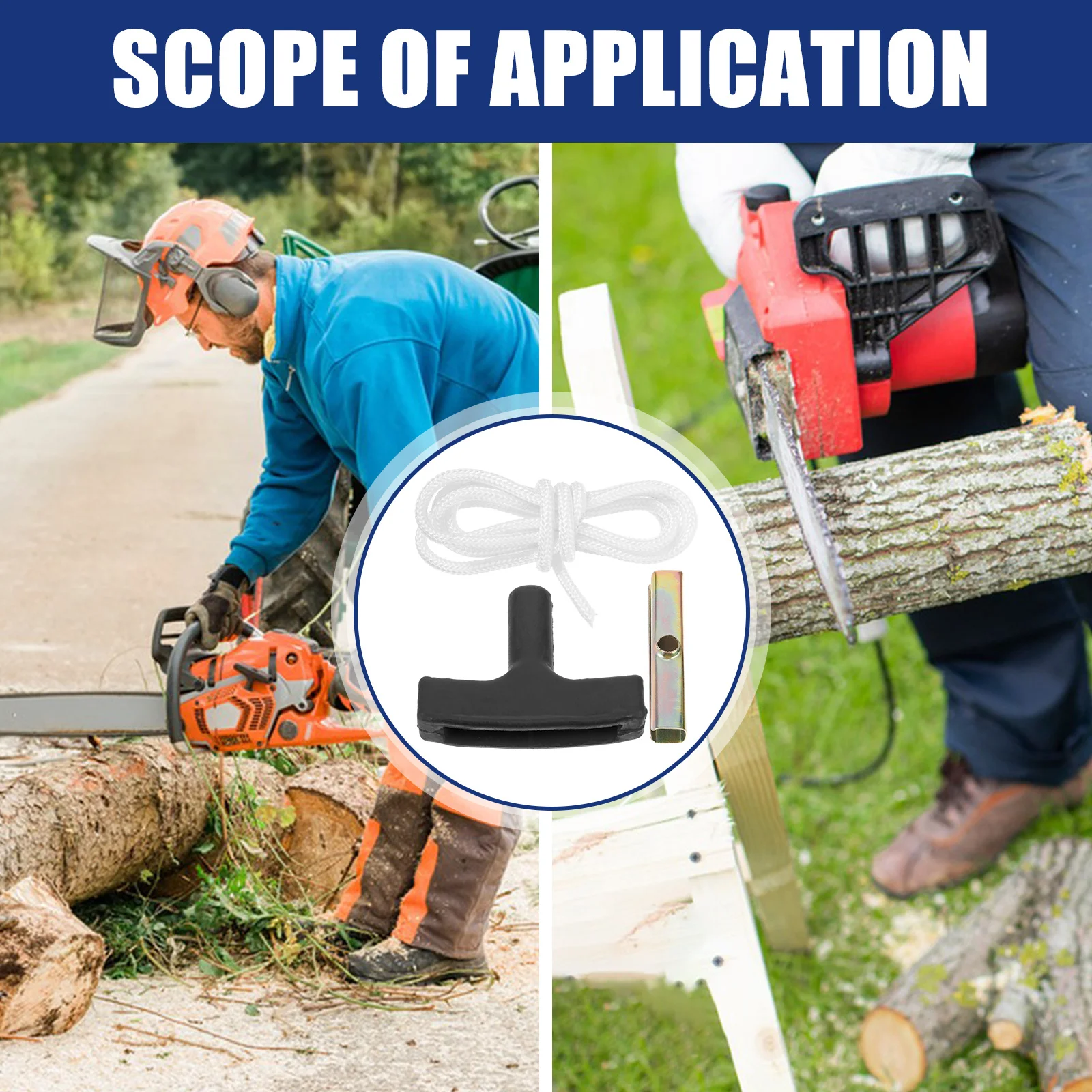 

1Set Oil Saw Handle Replacement Compatible with Multiple Brands Heavy Duty Chainsaw Pull Handle for Smooth Operation Comfortable