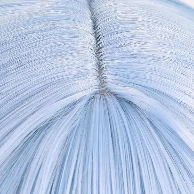 Peluca de Cosplay Eva Rei Ayanami, peluca recta corta sintética azul claro, peluca de alta calidad de Anime Coser para chica, fiesta diaria de Halloween