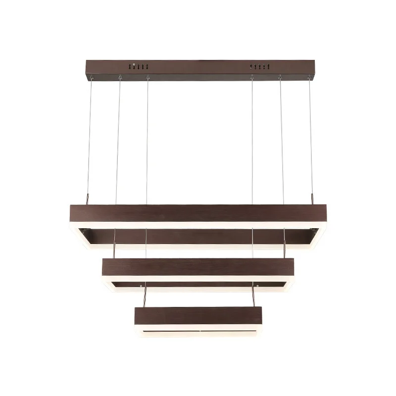 

Living room chandelier post-modern minimalist led creative personality rectangular Nordic lamps restaurant bar chandelier househ