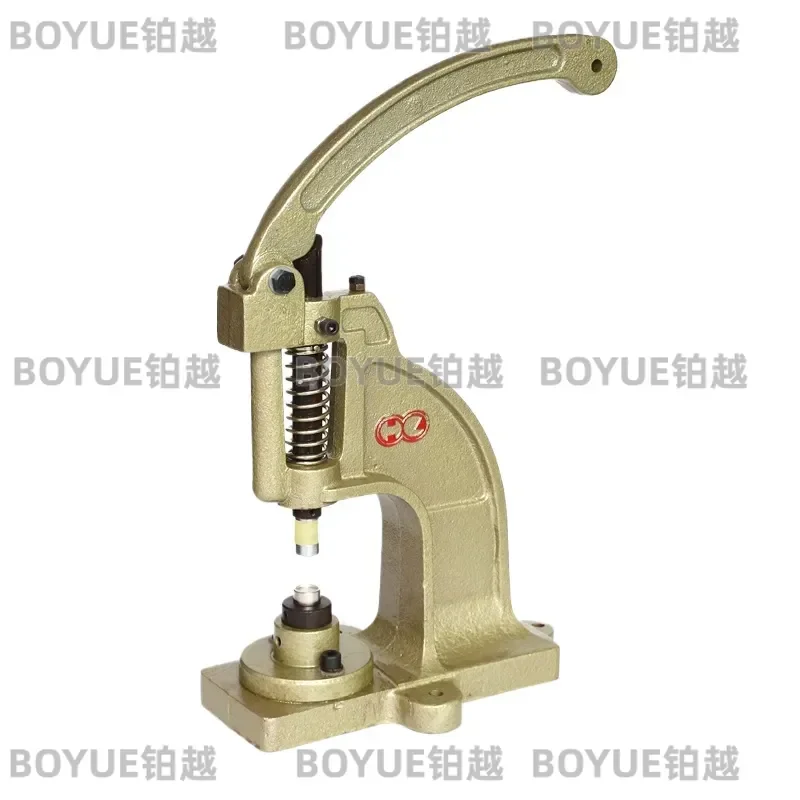 Heavy Duty Snap Button Press Machine Leather Rivet Setter Tool Kit with Dies for Belt Buckle Installation Manual Hand Press