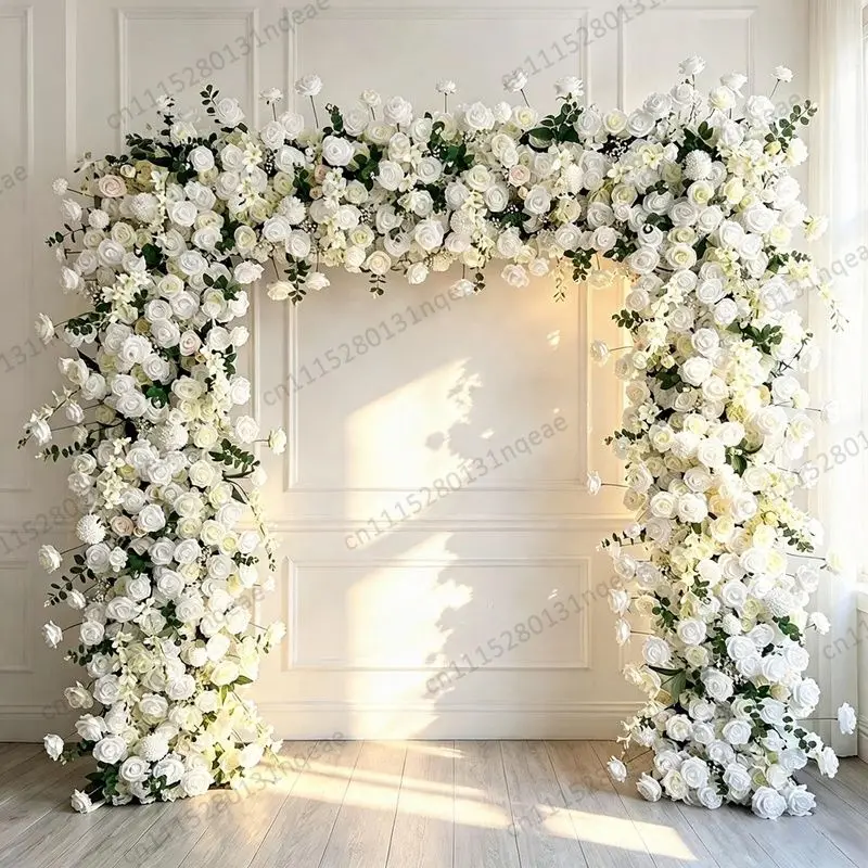 3D Simulation Square Silk Cloth Flower Arch 6 Feet Wide Wedding Interior and Exterior Decoration Durable and Environmentally