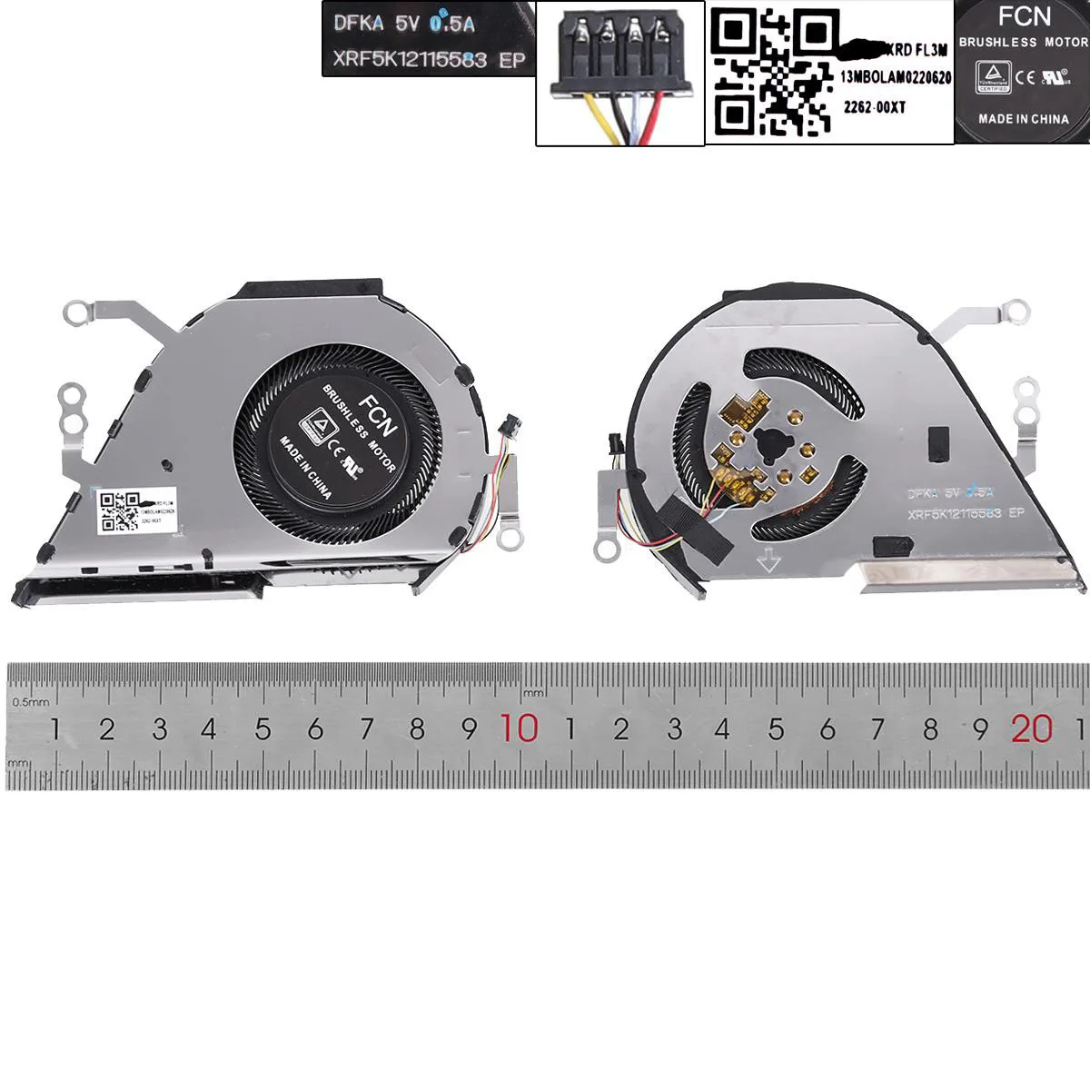 New Laptop Cooling Fan For ASUS X420U X420UA Y406 Y406U Y406UA 13NB0LA0M02111