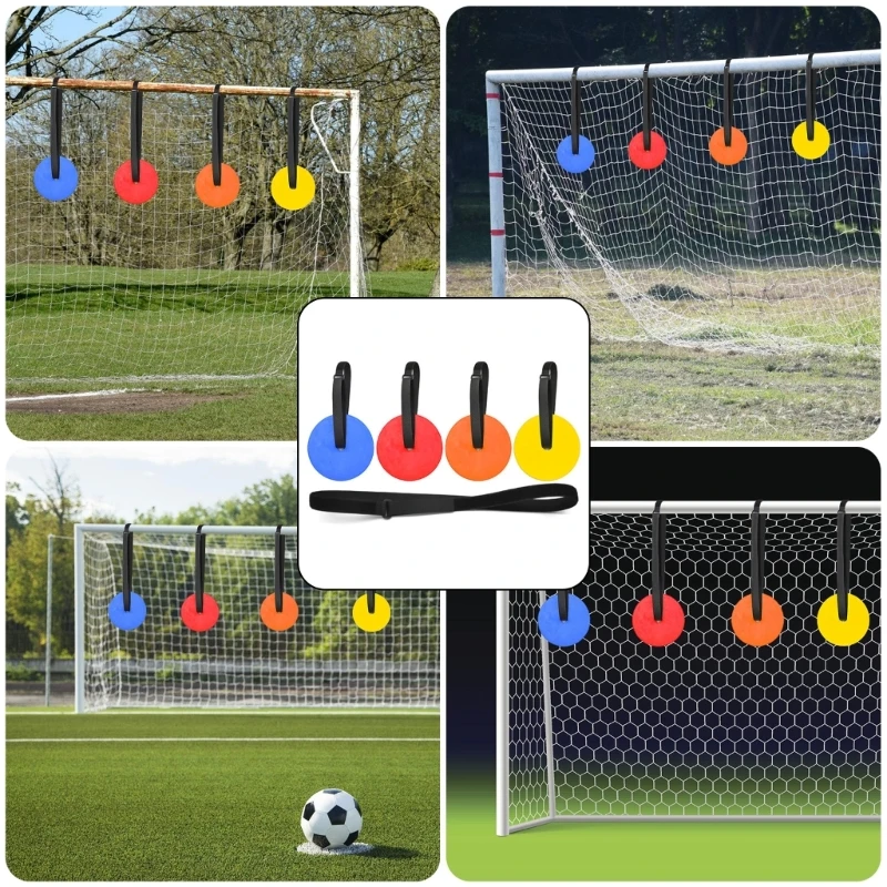 4pcs تدريب كرة القدم يستهدف لوحة كرة القدم أهداف كرة القدم على قرص تدريب كرة القدم