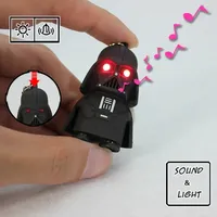 Sound Light LED Darth Vader Keychain Mini Figurines Gift