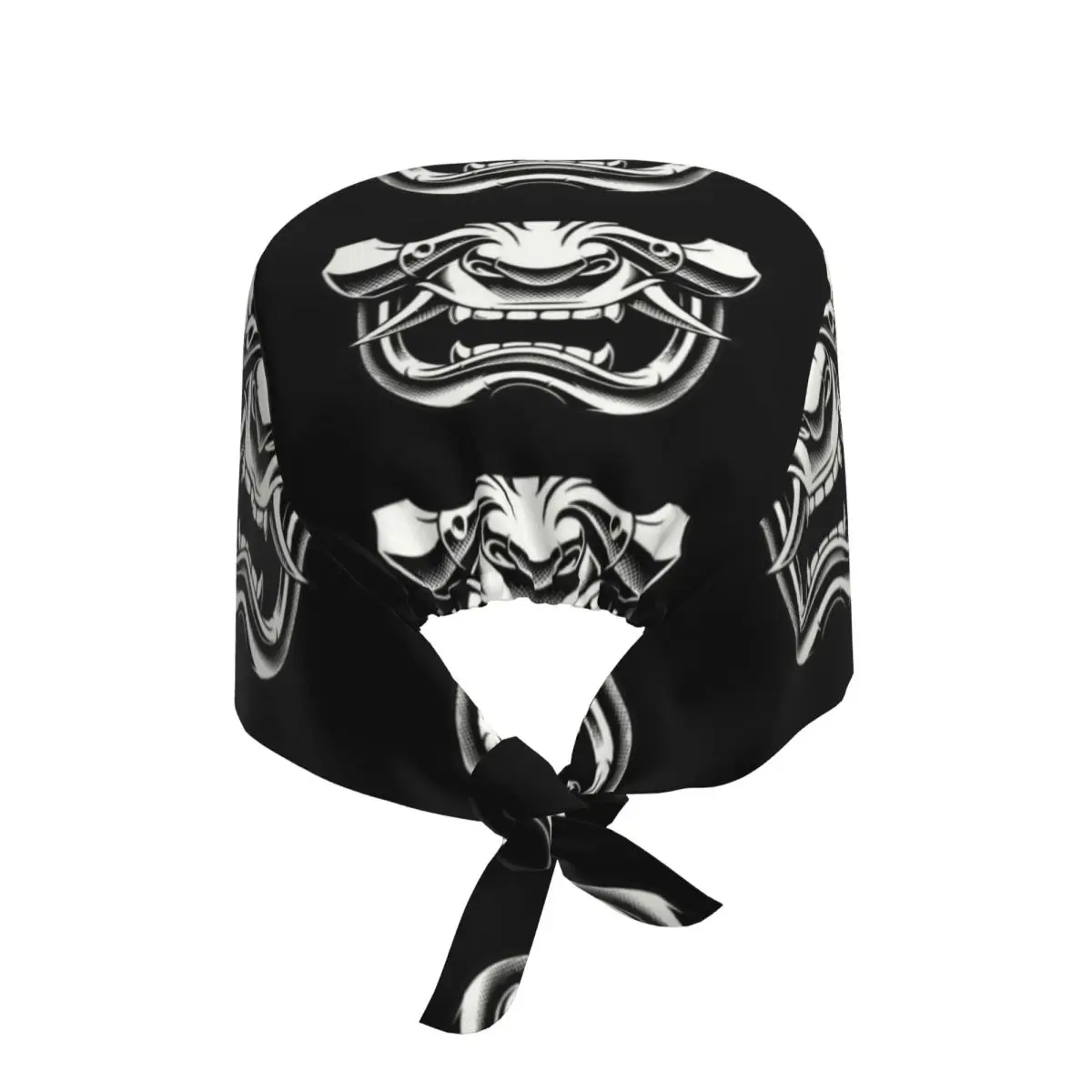 White Samurai Oni Breathable Nursing Work Cap Surgical Scrub Caps Nurse Medical Cap Tattoo Work Scrubs Hat for Medical Surgical