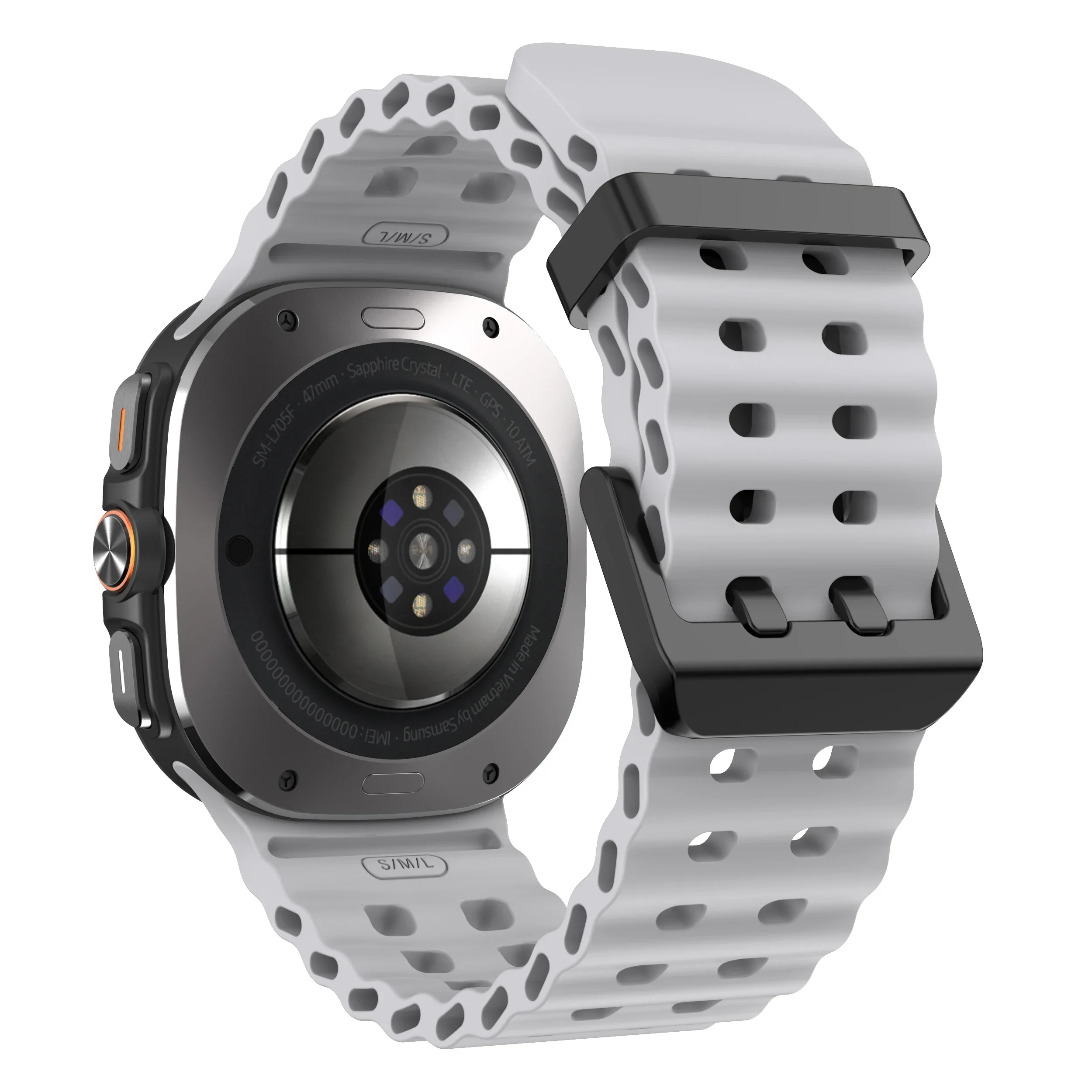 Морской ремешок для Samsung Galaxy Watch Ultra 47 мм, спортивный силиконовый ремешок, браслет для GalaxyWatch Ultra, аксессуары для ремешка для часов