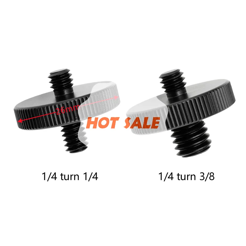 Universal Camera Conversion Screw 1/4 Male To 3/8 Dual Nuts Tripod Mount Screw Quick Release Camera Screws Mount Adapter