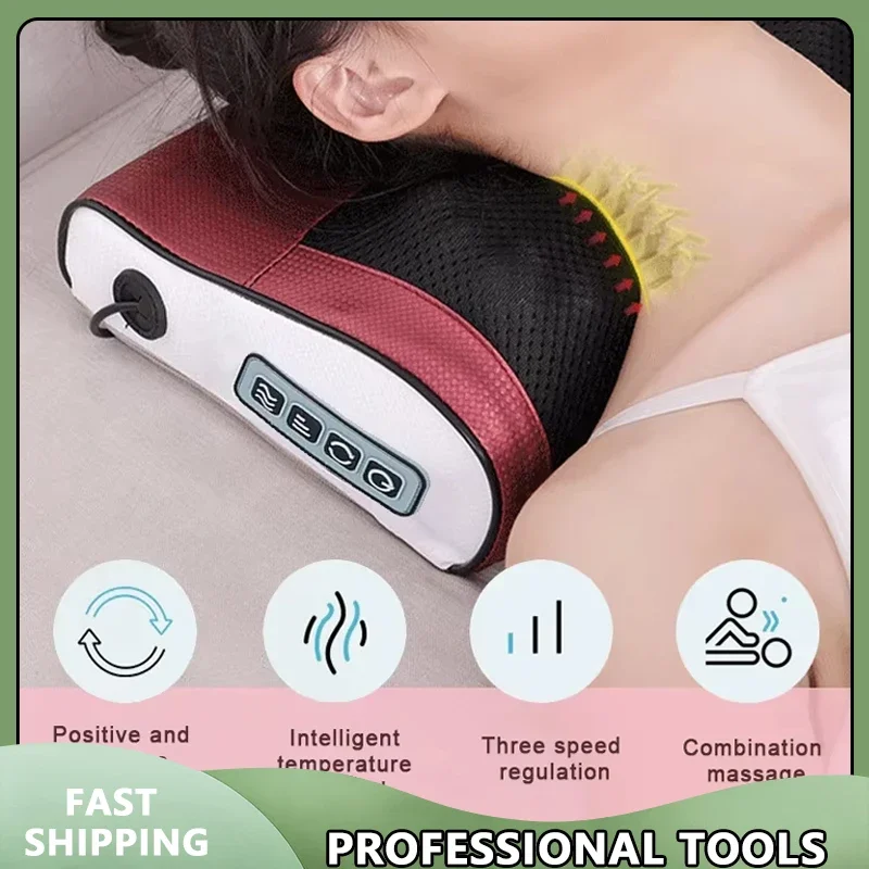 

Household Neck And Shoulder Massager Multi-Functional Back Kneading Tool with 6 Adjustable Hot Compress Massage Functions