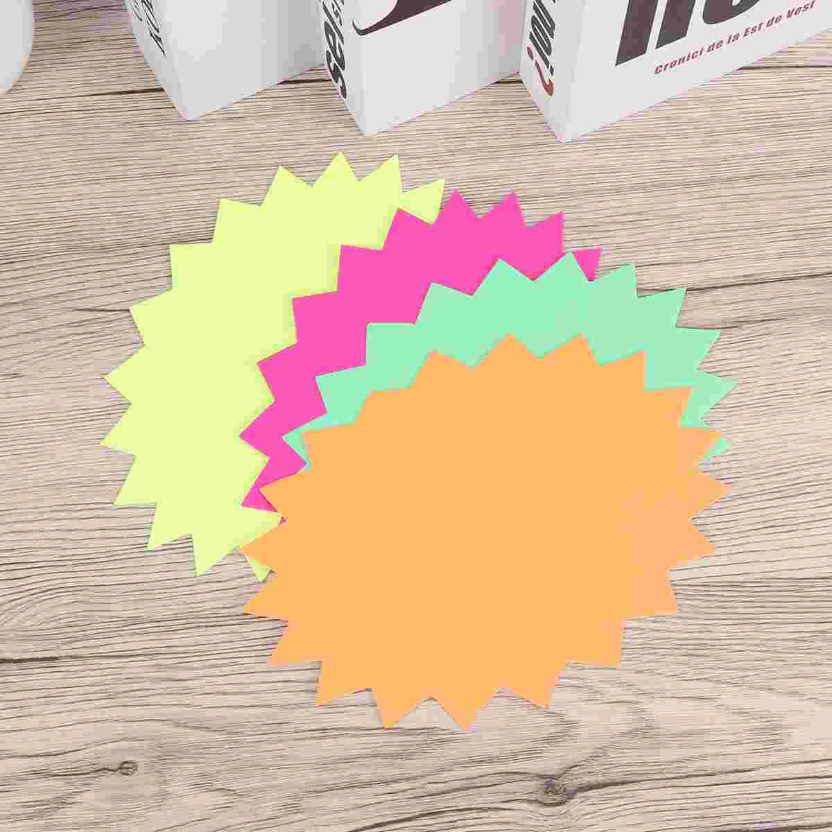 80 Pcs Emblems Labels Explosion Sign Sticker Supermarket Price Tag Paper Blank Advertising