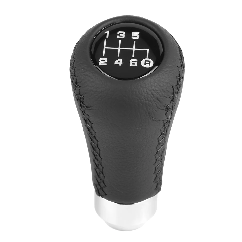 Universal Car Vehicle 6 Speed Gear Shift Knob PU Shifter Stick with 3 Hoses