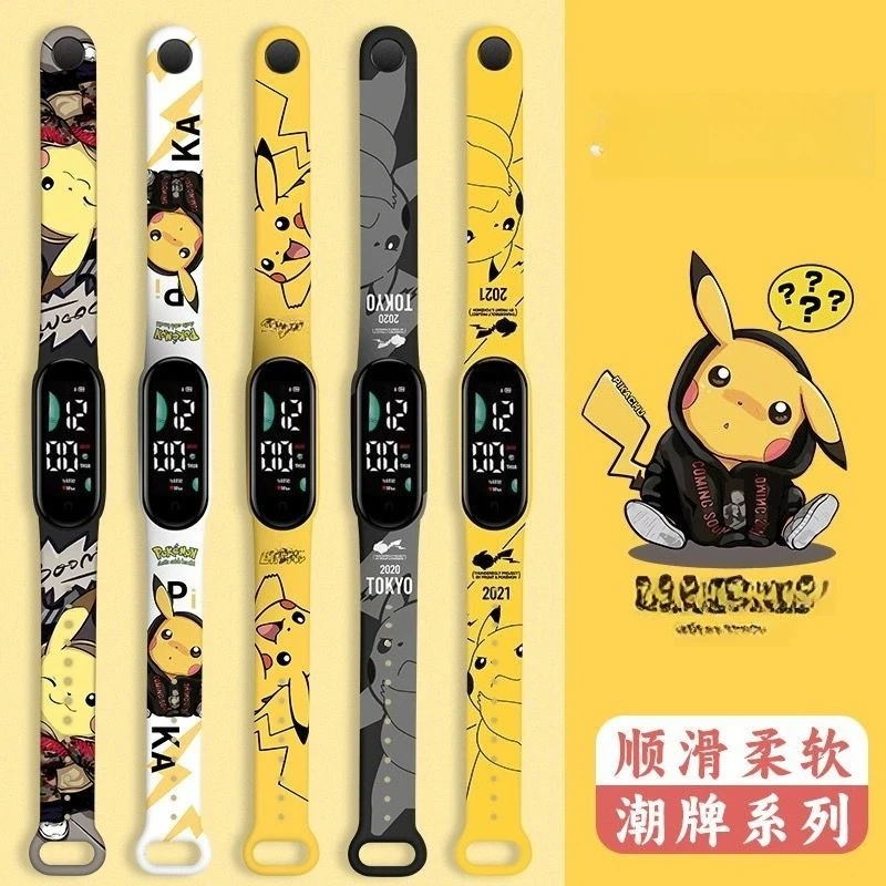Pokémon cartoon pattern digital watch student luminous waterproof sports watch, cute and fun, convenient clock, gift for friends view 3