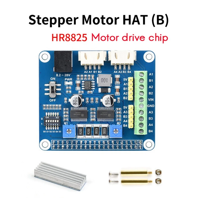 AA51 For Raspberry Pi Stepper Motor HAT Expansion Board Up To 1/32 Microstepping For Jetson Nano For 3D Printing