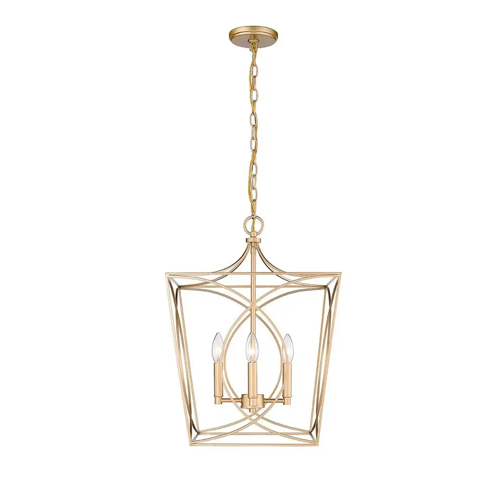 

Tracy 4 Light Pendant21.9 Inches Tall and 15.87 Inches WidePainted Modern Gold Finish Traditional Installation