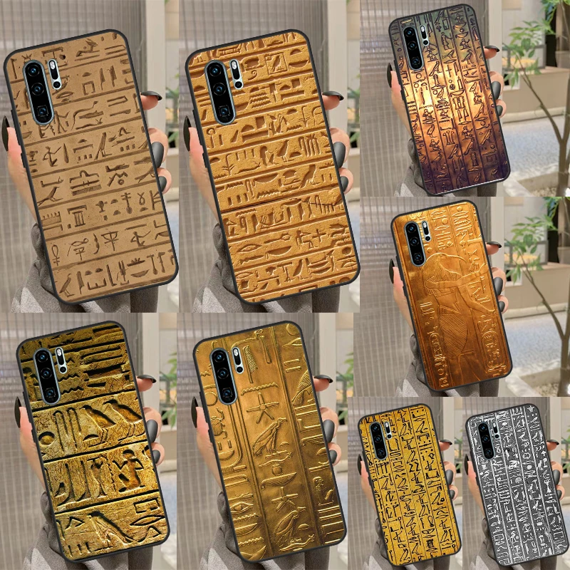 Egyptian Hieroglyphics Case For Huawei Nova Y90 Y70 Y61 Y60 5T Nova 9 10 SE 3i 7i 8i 11i P40 P30 Lite P60 Pro Case