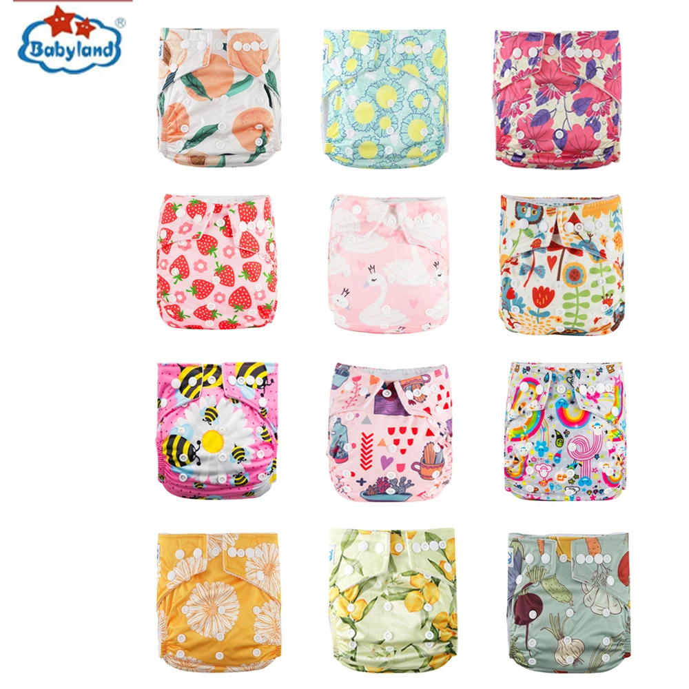 Fralda Ecologica Babyland Washable Reusable Cloth Diaper Nappy For Baby Girl Boys