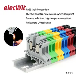 100pcs UK2.5 Cable Connector UK 2.5 Screw Electric Termin 2.5mm Wire Electrical Connector Din Rail Terminal Block UK2.5B
