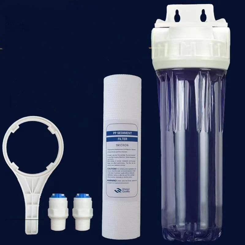 

Whole House Sediment Water Filter System Prefilter Purifier 10 Inch Pre-filter Explosion-proof Transparent Bottle