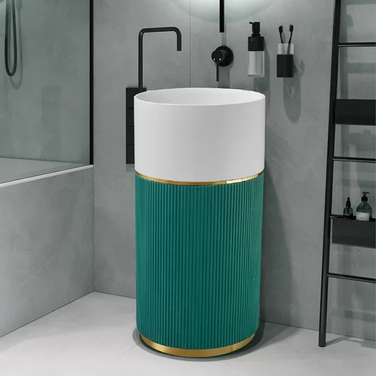 

z washroom products hand wash basin solid surface artificial stone pedestal sink