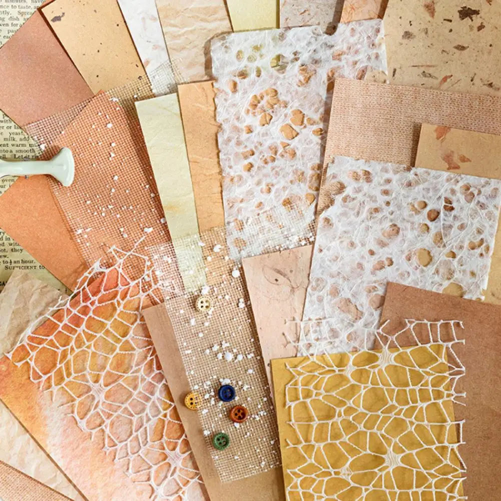 DIY текстурированная бумага для скрапбукинга, украшение, сетчатая ткань, в стиле ретро, набор в ассортименте, скрапбукинг, планировщик, нежелательная фотография