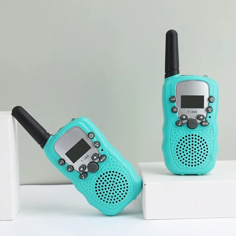 Europa e os estados unidos freqüência crianças brinquedo walkie talkie T-388 chamada remota sem fio 3 quilômetros brinquedo crianças walkie talkie