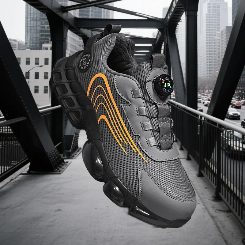 

New Anti Slip Lightweight Labor Protection Shoes for Men, Steel Ladle Toe Wearing Construction Site Shoes Work Safety Shoes