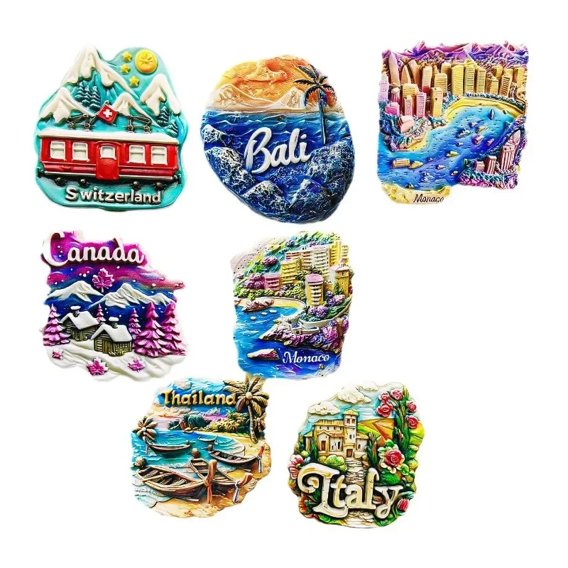 World Refrigerator Stickers Gifts and Souvenirs From Various Countries Instagram Style Designer Home Decoration Stickers